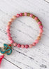 Boho Bracelet, Stretch Yoga Mala Bracelet, Natural Stone Tibetan OM 6 Colors